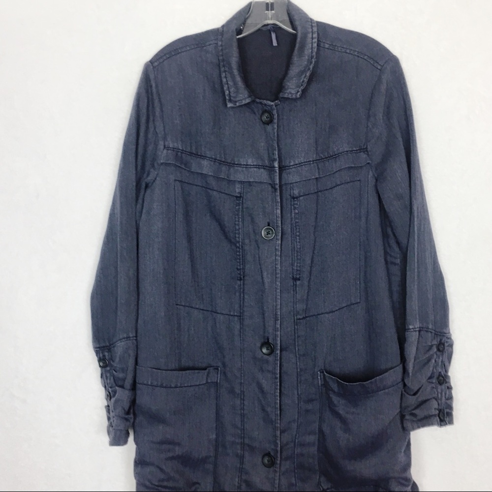 Free People Rainz Duster Jacket Button Front Coat - Picture 4 of 8